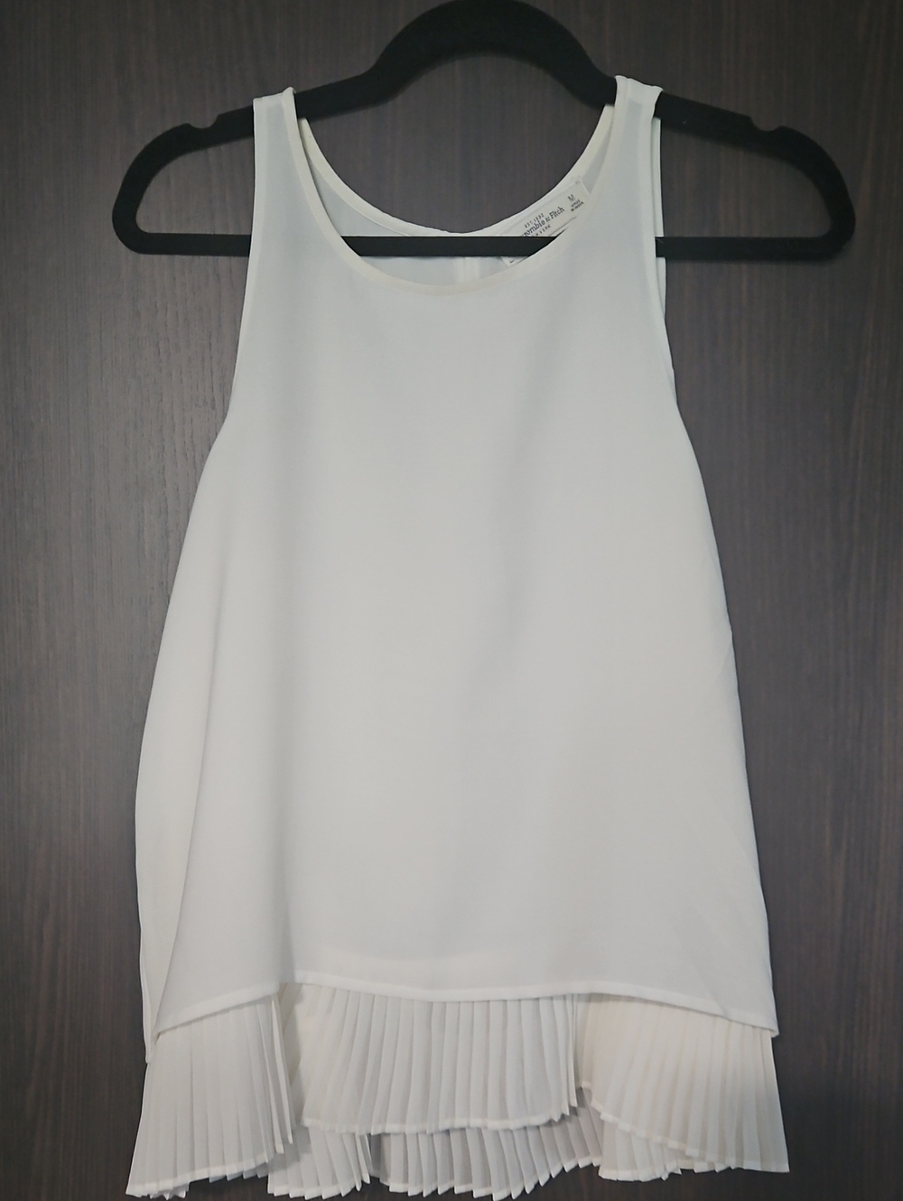 Abercrombie & Fitch White Scoop Neck Tank Top